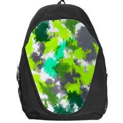 Abstract Watercolor Background Wallpaper Of Watercolor Splashes Green Hues Backpack Bag by Nexatart