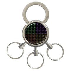 Multicolor Pattern Digital Computer Graphic 3-ring Key Chains by Nexatart