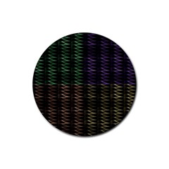 Multicolor Pattern Digital Computer Graphic Rubber Coaster (round)  by Nexatart