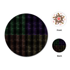 Multicolor Pattern Digital Computer Graphic Playing Cards (round)  by Nexatart