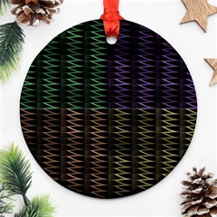 Multicolor Pattern Digital Computer Graphic Round Ornament (two Sides) by Nexatart