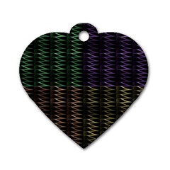 Multicolor Pattern Digital Computer Graphic Dog Tag Heart (one Side) by Nexatart