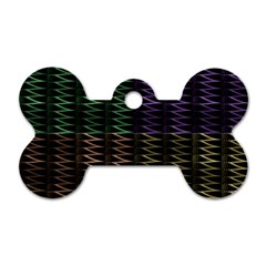 Multicolor Pattern Digital Computer Graphic Dog Tag Bone (one Side) by Nexatart