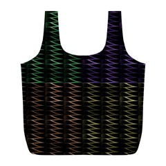 Multicolor Pattern Digital Computer Graphic Full Print Recycle Bags (l) 