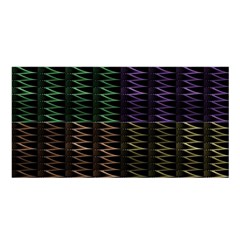 Multicolor Pattern Digital Computer Graphic Satin Shawl