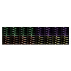 Multicolor Pattern Digital Computer Graphic Satin Scarf (oblong)