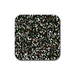 Camouflaged Seamless Pattern Abstract Rubber Coaster (Square)  Front