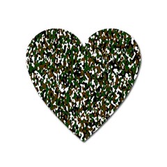 Camouflaged Seamless Pattern Abstract Heart Magnet