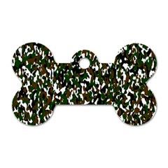 Camouflaged Seamless Pattern Abstract Dog Tag Bone (one Side) by Nexatart