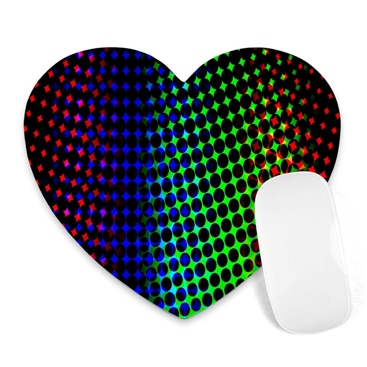 Digitally Created Halftone Dots Abstract Background Design Heart Mousepads