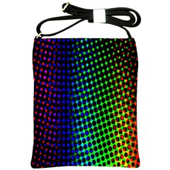 Digitally Created Halftone Dots Abstract Background Design Shoulder Sling Bags