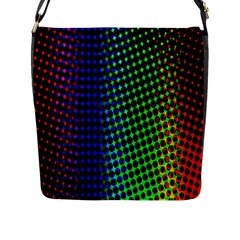 Digitally Created Halftone Dots Abstract Background Design Flap Messenger Bag (l) 