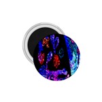 Grunge Abstract In Black Grunge Effect Layered Images Of Texture And Pattern In Pink Black Blue Red 1.75  Magnets Front