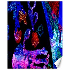 Grunge Abstract In Black Grunge Effect Layered Images Of Texture And Pattern In Pink Black Blue Red Canvas 16  X 20  