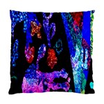 Grunge Abstract In Black Grunge Effect Layered Images Of Texture And Pattern In Pink Black Blue Red Standard Cushion Case (Two Sides) Front