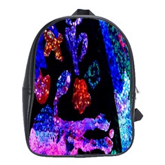 Grunge Abstract In Black Grunge Effect Layered Images Of Texture And Pattern In Pink Black Blue Red School Bags (xl) 