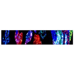 Grunge Abstract In Black Grunge Effect Layered Images Of Texture And Pattern In Pink Black Blue Red Flano Scarf (small)