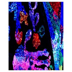 Grunge Abstract In Black Grunge Effect Layered Images Of Texture And Pattern In Pink Black Blue Red Drawstring Bag (small) by Nexatart