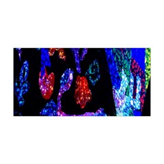 Grunge Abstract In Black Grunge Effect Layered Images Of Texture And Pattern In Pink Black Blue Red Yoga Headband