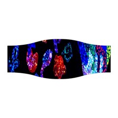 Grunge Abstract In Black Grunge Effect Layered Images Of Texture And Pattern In Pink Black Blue Red Stretchable Headband