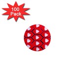 Red Bee Hive Background 1  Mini Magnets (100 pack)  Front