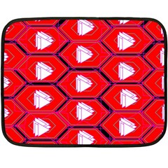 Red Bee Hive Background Double Sided Fleece Blanket (mini) 