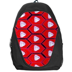 Red Bee Hive Background Backpack Bag by Nexatart