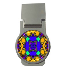 Digital Kaleidoscope Money Clips (round)  by Nexatart