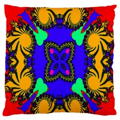 Digital Kaleidoscope Large Flano Cushion Case (two Sides)