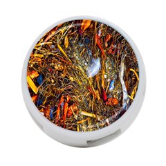 Abstract In Orange Sealife Background Abstract Of Ocean Beach Seaweed And Sand With A White Feather 4-port Usb Hub (one Side) by Nexatart