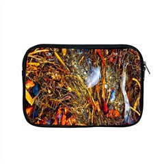 Abstract In Orange Sealife Background Abstract Of Ocean Beach Seaweed And Sand With A White Feather Apple Macbook Pro 15  Zipper Case