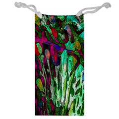 Bright Tropical Background Abstract Background That Has The Shape And Colors Of The Tropics Jewelry Bag by Nexatart