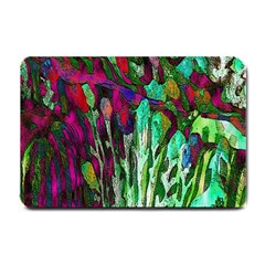 Bright Tropical Background Abstract Background That Has The Shape And Colors Of The Tropics Small Doormat  by Nexatart