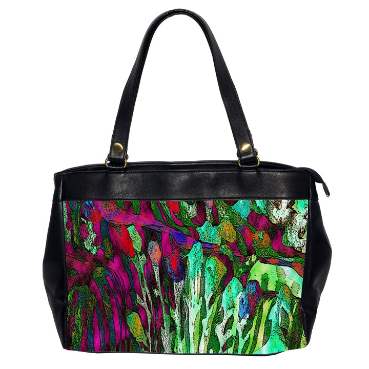 Bright Tropical Background Abstract Background That Has The Shape And Colors Of The Tropics Office Handbags (2 Sides) 