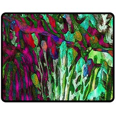 Bright Tropical Background Abstract Background That Has The Shape And Colors Of The Tropics Fleece Blanket (medium)  by Nexatart