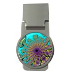 Beautiful Mandala Created With Fractal Forge Money Clips (Round)  Front