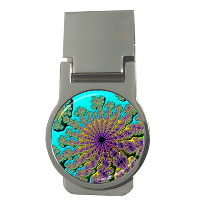 Beautiful Mandala Created With Fractal Forge Money Clips (Round) 