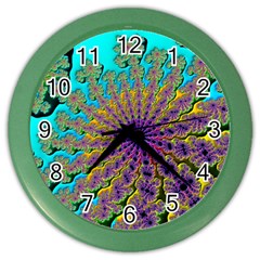 Beautiful Mandala Created With Fractal Forge Color Wall Clocks by Nexatart