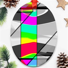 Colors Fadeout Paintwork Abstract Oval Ornament (two Sides) by Nexatart