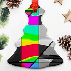 Colors Fadeout Paintwork Abstract Ornament (christmas Tree)  by Nexatart