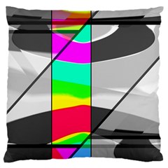 Colors Fadeout Paintwork Abstract Large Flano Cushion Case (two Sides) by Nexatart