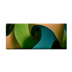 Ribbons Of Blue Aqua Green And Orange Woven Into A Curved Shape Form This Background Cosmetic Storage Cases by Nexatart