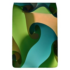 Ribbons Of Blue Aqua Green And Orange Woven Into A Curved Shape Form This Background Flap Covers (l)  by Nexatart