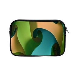 Ribbons Of Blue Aqua Green And Orange Woven Into A Curved Shape Form This Background Apple Macbook Pro 13  Zipper Case by Nexatart