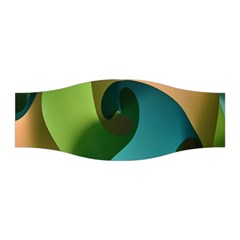 Ribbons Of Blue Aqua Green And Orange Woven Into A Curved Shape Form This Background Stretchable Headband by Nexatart