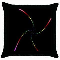 Digital Computer Graphic Throw Pillow Case (black) by Nexatart