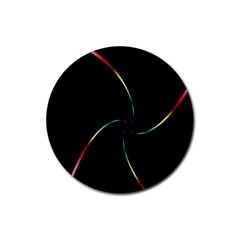 Digital Computer Graphic Rubber Coaster (round)  by Nexatart