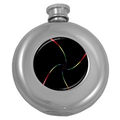 Digital Computer Graphic Round Hip Flask (5 Oz) by Nexatart