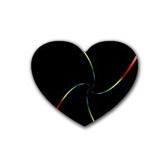 Digital Computer Graphic Heart Coaster (4 Pack)  by Nexatart