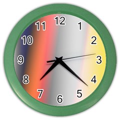 Digitally Created Abstract Colour Blur Background Color Wall Clocks by Nexatart